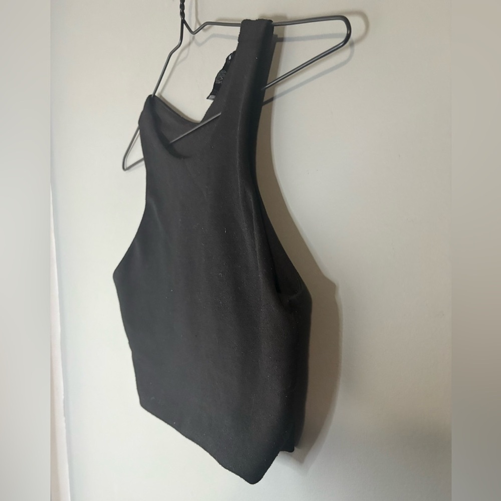 Zara size small Black Sleeveless Women's crop Top, thick sleeve - Picture 4 of 6